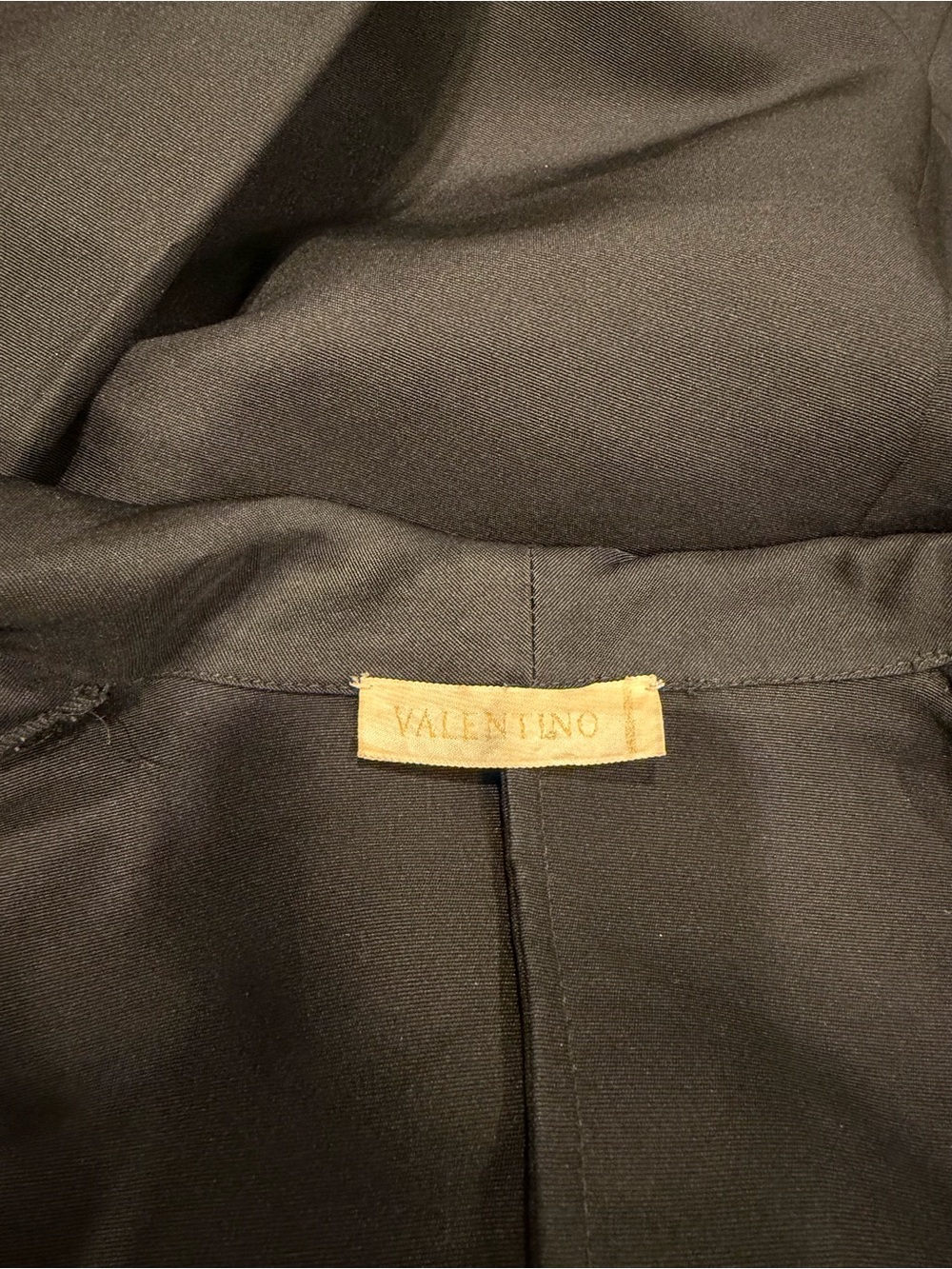 Vintage Valentino Boutique Black Silk Cropped Blazer Jacket Italy US Small - Picture 11 of 13